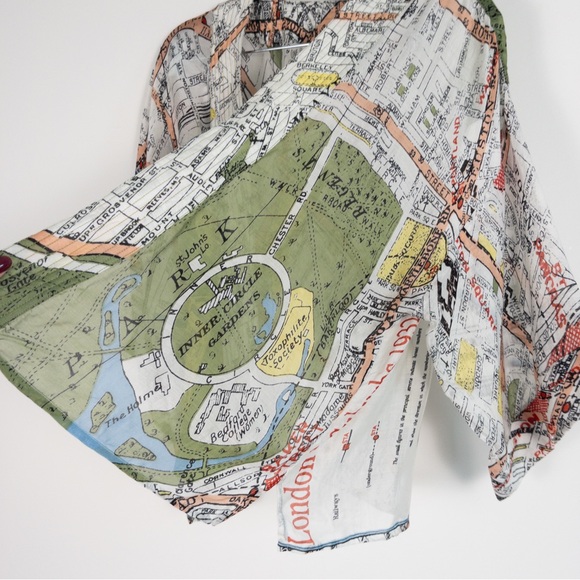 Anthropologie One Hundred Stars Lightweight London Map Kimono - Picture 3 of 9
